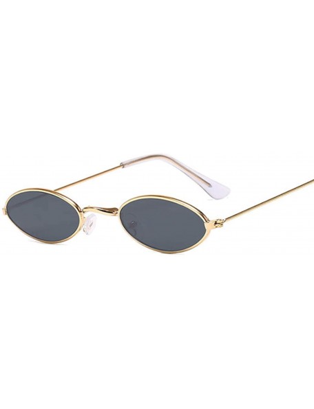 Oval Sunglasses Vintage Glasses Fashion Lunette - CW19850GXX8 $26.57