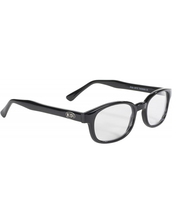 Goggle Original KD's Biker Sunglasses (Black Frame/Clear Lens) - Black Frame/Clear Lens - CK112W4C5ZH $10.22