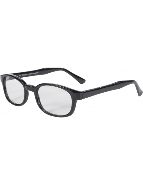 Goggle Original KD's Biker Sunglasses (Black Frame/Clear Lens) - Black Frame/Clear Lens - CK112W4C5ZH $10.22