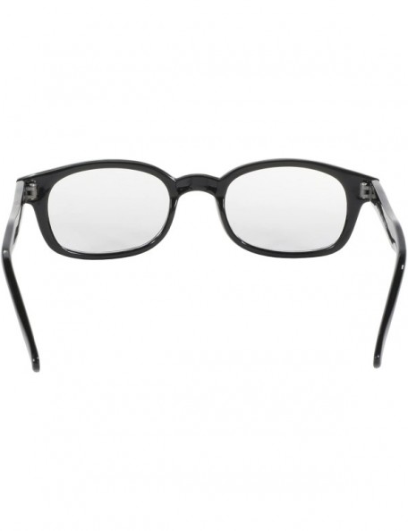 Goggle Original KD's Biker Sunglasses (Black Frame/Clear Lens) - Black Frame/Clear Lens - CK112W4C5ZH $10.22