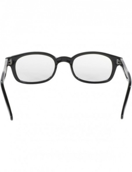 Goggle Original KD's Biker Sunglasses (Black Frame/Clear Lens) - Black Frame/Clear Lens - CK112W4C5ZH $10.22