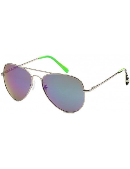Aviator Camo Aviator Sunglasses - Silver/Green - CO18DNLL6WH $10.42