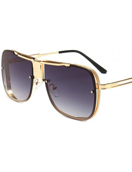 Aviator Premium Military Style Classic Aviator Sunglasses - Polarized - 100% UV protection - Gold Gray - CO18TU9YGKI $21.56