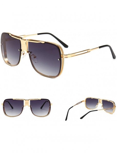 Aviator Premium Military Style Classic Aviator Sunglasses - Polarized - 100% UV protection - Gold Gray - CO18TU9YGKI $21.56