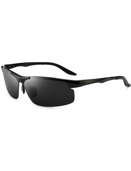 Round Unisex Polarized Sunglasses Oversized Fashion Shades For Men/Women - Black - C618RHRLKX5 $11.66