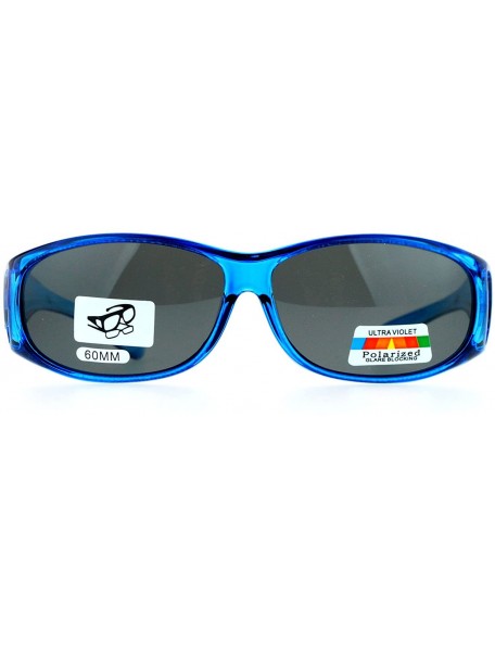 Rectangular Rectangular Polarized Anti-glare 60mm Fit Over OTG Sunglasses - Blue - C012MX1KI6I $11.30