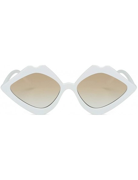 Square Women's Fashion Jelly Sunshade Sunglasses Integrated Candy Color Glasses - White - C518QEGY2TA $6.75