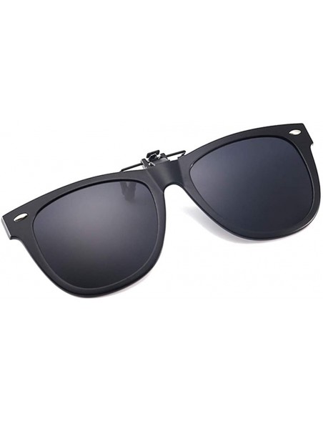 Round Polarized Sunglasses for Women Men's Clip-on Sunglasses Sports Stylish Sunglasses - ❦black - CX18UYX6I63 $12.45