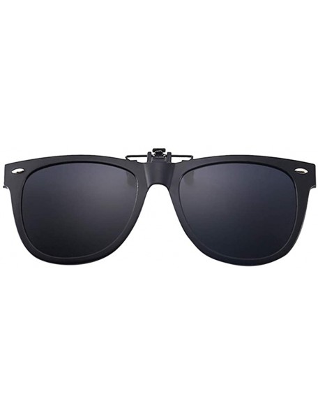Round Polarized Sunglasses for Women Men's Clip-on Sunglasses Sports Stylish Sunglasses - ❦black - CX18UYX6I63 $12.45