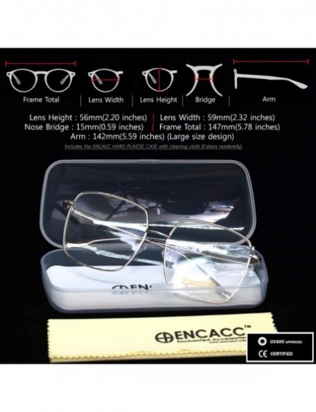 Aviator Vintage Aviator Eyeglasses Metal Frames Clear Lens Glasses Non-prescription - Silver 52351 - CZ18LY26QAT $10.72