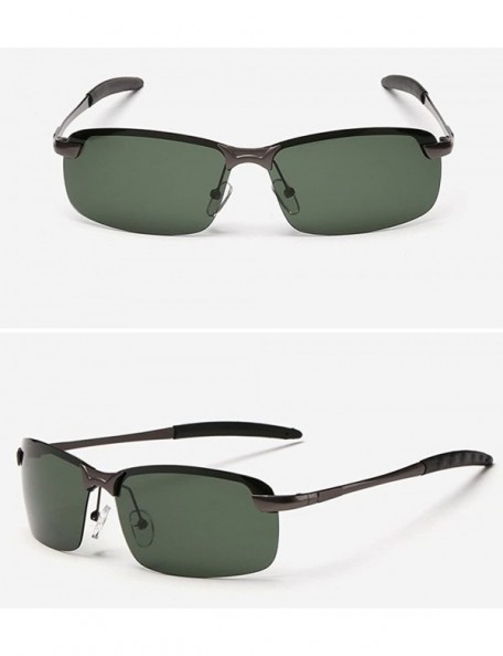 Rectangular Polarized Sunglasses Lightweight Fashionwear - Coffee - CZ18SXL6X7G $8.78