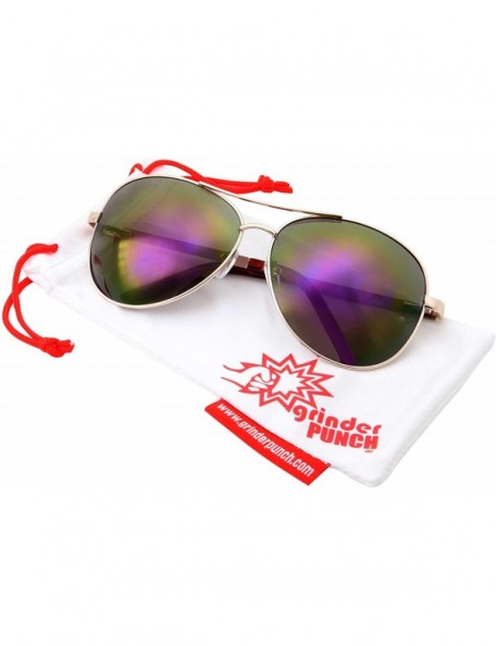 Oversized Trendy Oversized Classic Metal Frame Aviator Sunglasses - CC18KODMCDE $14.09