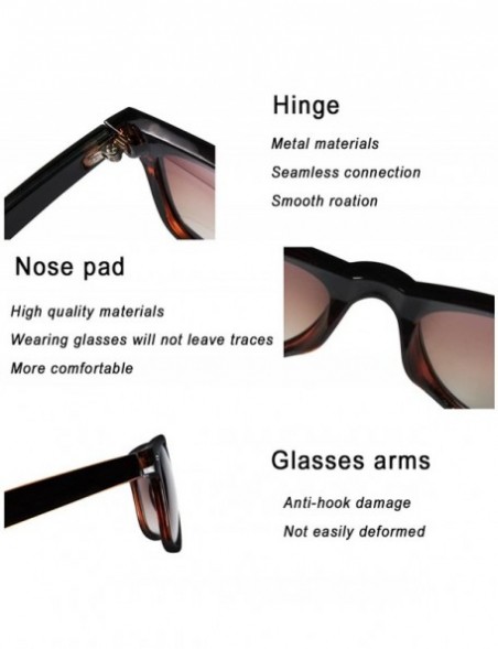 Rimless Polarized Sunglasses for Men Retro - Polarized Retro Sunglasses for Men FD2149 - Black-half Leopard - CZ18KHAWHE5 $12.86