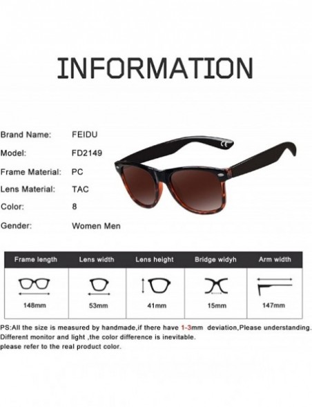 Rimless Polarized Sunglasses for Men Retro - Polarized Retro Sunglasses for Men FD2149 - Black-half Leopard - CZ18KHAWHE5 $12.86