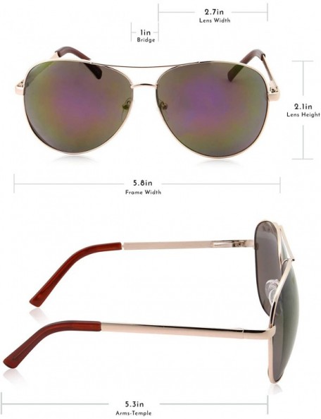 Oversized Trendy Oversized Classic Metal Frame Aviator Sunglasses - CC18KODMCDE $14.09