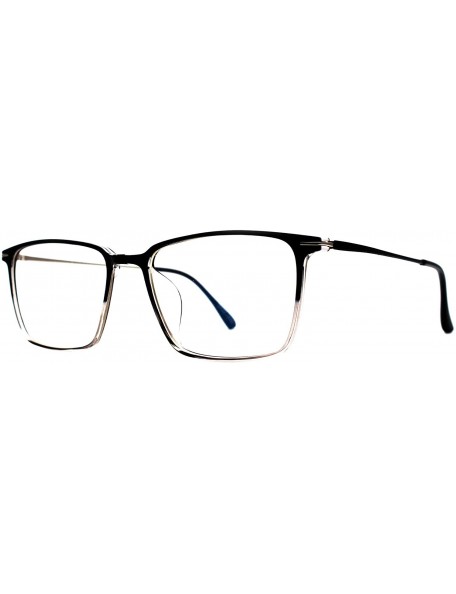 Rectangular Eyeglasses 8116 Classic Rectangular - for Womens-Mens 100% UV PROTECTION - Blacktransparent - CD192TDAZ2I $27.12