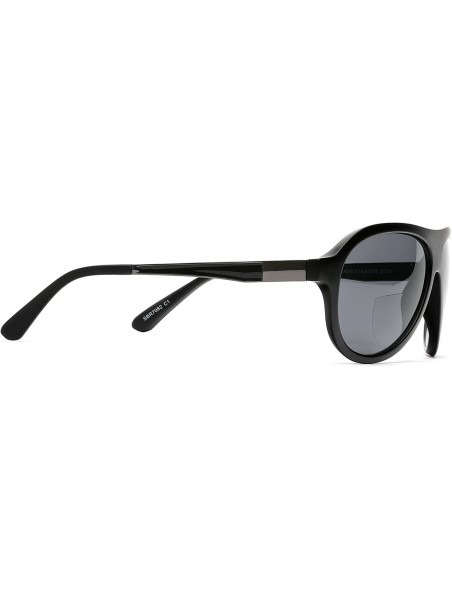 Aviator Bifocal Readers Pilot Military Cool Factor Sun-shade Sunglasses - Black - C6189ANCO6Y $42.82