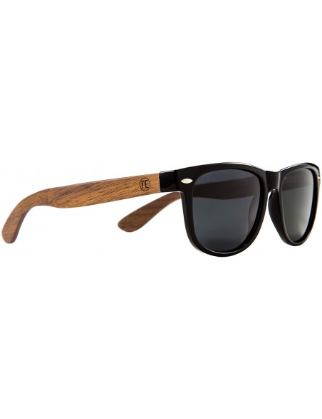 Wayfarer Men Polarized Wood Sunglasses HD UV400 Driving Fishing Golf Sunglasses B2448 - Walnut Wood - CH18SQ7KNL2 $16.78