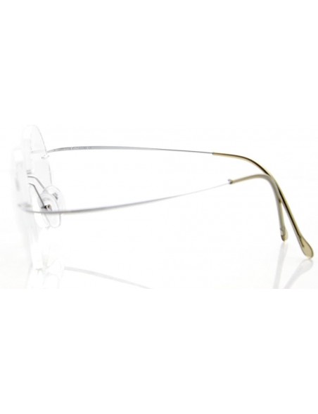 Rimless Titanium Rimless Reading Glasses Readers Men Women - CG1282LI1XX $13.51