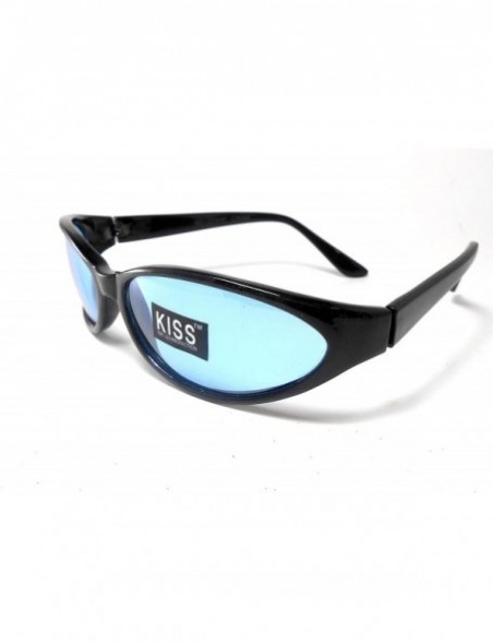 Oval Black Fashion Sunglasses with Blue Lens - CT11VJ7RDYV $9.31