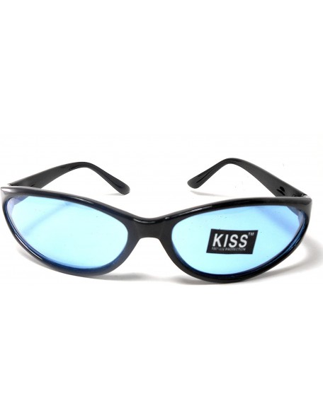 Oval Black Fashion Sunglasses with Blue Lens - CT11VJ7RDYV $9.31