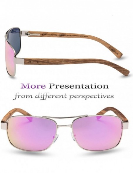 Rectangular Polarized Sunglasses Driving sunglasses Rectangular - Pink - CR18ZO2YYID $22.65