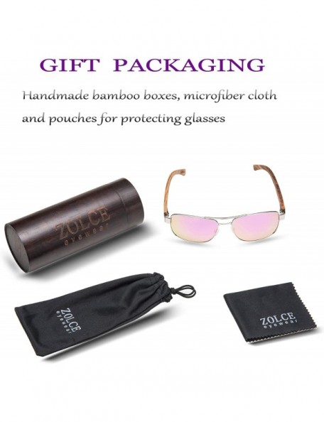 Rectangular Polarized Sunglasses Driving sunglasses Rectangular - Pink - CR18ZO2YYID $22.65