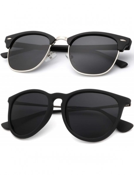 Rimless Unisex Polarized Retro Classic Trendy Stylish Sunglasses for Men Women Driving Sun glasses 100% UV Blocking - CB18AWM...