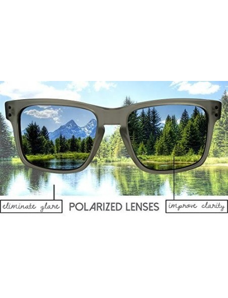 Oversized Polarized Sports Sunglasses for Men Women Fishing Running Hiking Running Cycling - Black - C918DNEZ3ED $13.98