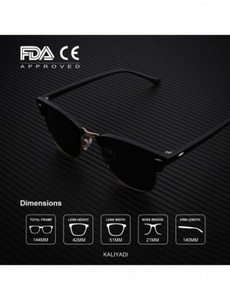 Rimless Unisex Polarized Retro Classic Trendy Stylish Sunglasses for Men Women Driving Sun glasses 100% UV Blocking - CB18AWM...