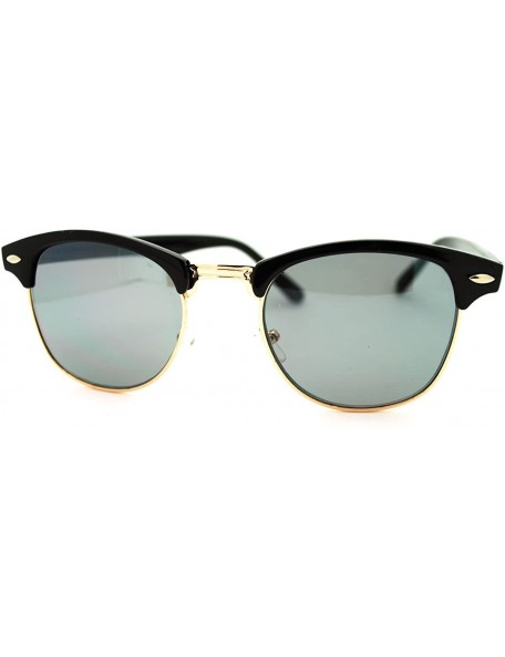 Round Truly Vintage Sunglasses Round Horn Rim Designer Fashion Shades - Black - CZ11F0MRL2F $10.25