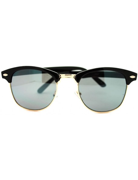 Round Truly Vintage Sunglasses Round Horn Rim Designer Fashion Shades - Black - CZ11F0MRL2F $10.25