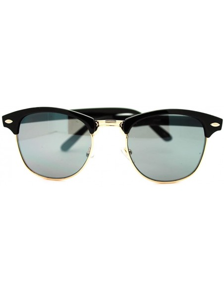 Round Truly Vintage Sunglasses Round Horn Rim Designer Fashion Shades - Black - CZ11F0MRL2F $10.25