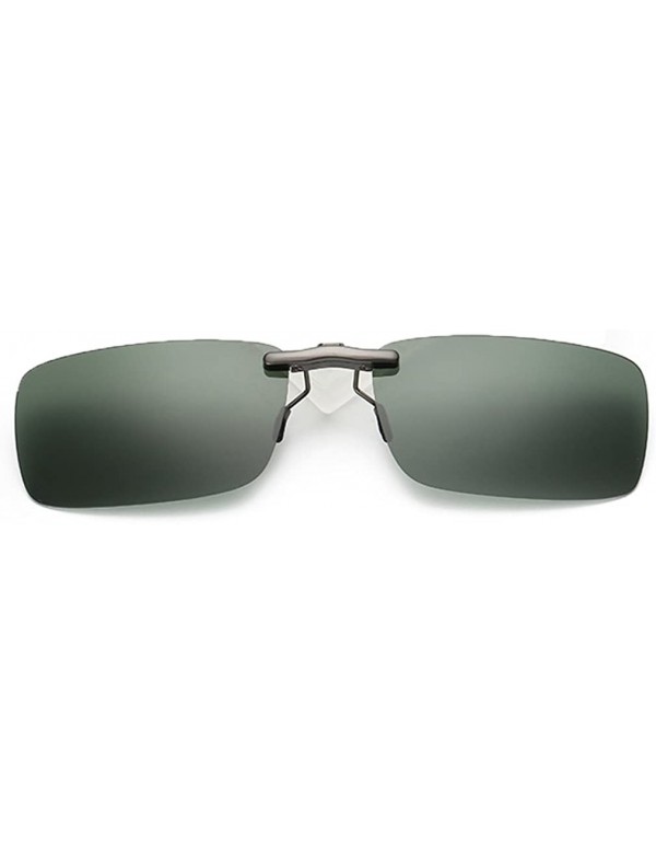 Rectangular Fashion Clip-on Flip-up Polarized Driving Fishing Rectangular Sunglasses - C1 - C118QWIYGZ9 $11.13
