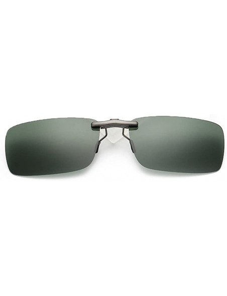 Rectangular Fashion Clip-on Flip-up Polarized Driving Fishing Rectangular Sunglasses - C1 - C118QWIYGZ9 $11.13