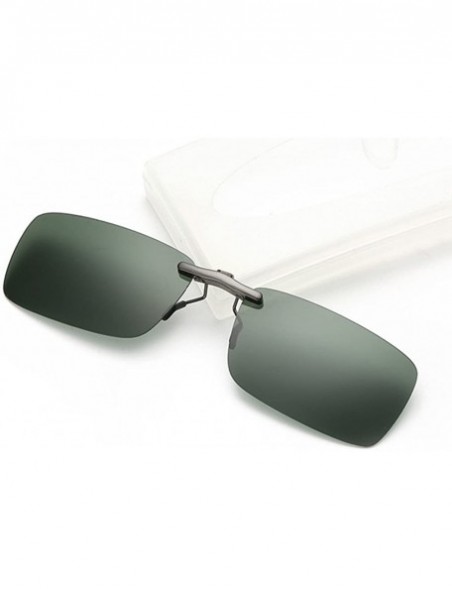 Rectangular Fashion Clip-on Flip-up Polarized Driving Fishing Rectangular Sunglasses - C1 - C118QWIYGZ9 $11.13