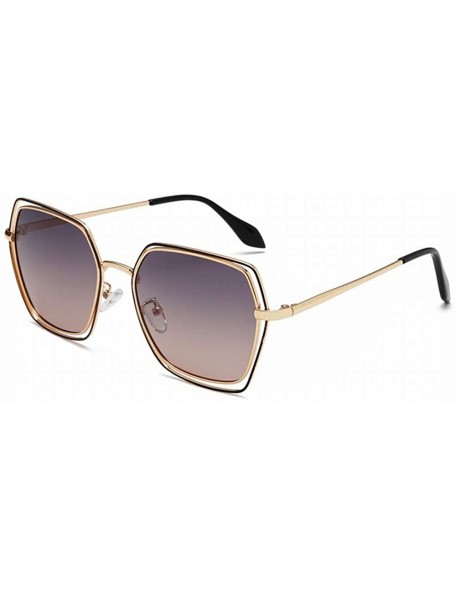 Goggle Retro Sunglasses Female Metal Hollow Polarized Sunglasses New Street Glasses - Style 2 - CQ18UDIKIS7 $35.04