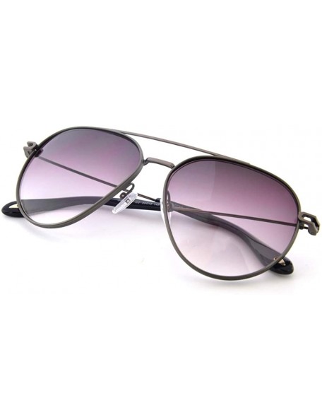 Aviator Aviator Metal Gradient Fashion Sunglasses For Men Outdoor UV Protection - Grey - CR18SUWIOQR $40.97