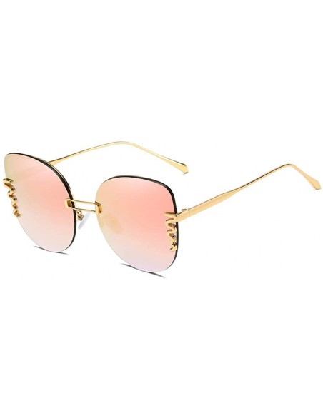 Round Unisex Sunglasses Retro Black Drive Holiday Round Non-Polarized UV400 - Pink - CP18R0ROWDE $11.82