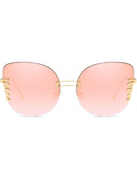 Round Unisex Sunglasses Retro Black Drive Holiday Round Non-Polarized UV400 - Pink - CP18R0ROWDE $11.82