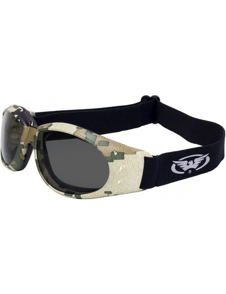 Goggle Eliminator Z 36 Padded Riding Safety Goggles Textured Camo with Smoke Lenses - CZ18GDUL7KW $19.73