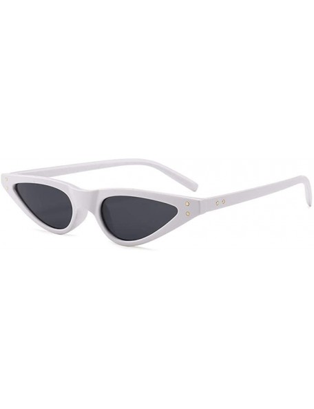 Aviator Unisex Flat Top Eyeglasses Small Triangle Frame Cat Eye Sunglasses Random Color - Red - CO18XDUZ2EK $10.38