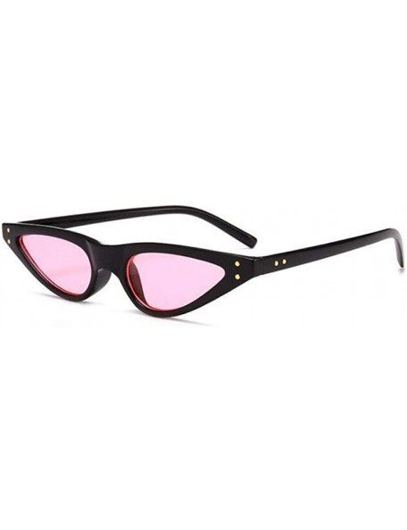 Aviator Unisex Flat Top Eyeglasses Small Triangle Frame Cat Eye Sunglasses Random Color - Red - CO18XDUZ2EK $10.38