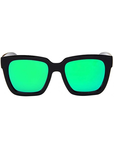 Rimless Polarized Sunglasses For Women- Mirrored Lens Fashion Goggle Eyewear - Green - CA18OA4T3AS $11.35