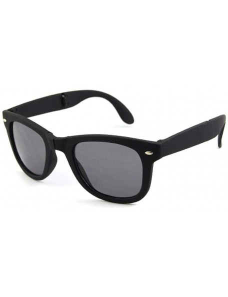 Cat Eye Classic Folding Cat Eye Sunglasses Fashion Women Men Driving Unisex Sun glasses - Black/Grey - C01986YMA63 $9.16