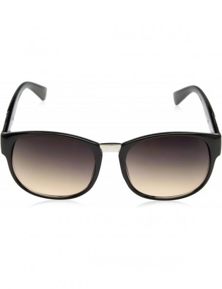 Oval Women's R3193 Rectangular Sunglasses with Metal Bridge & 100% UV Protection - 55 mm - Black - CU129HHB2Z5 $28.89