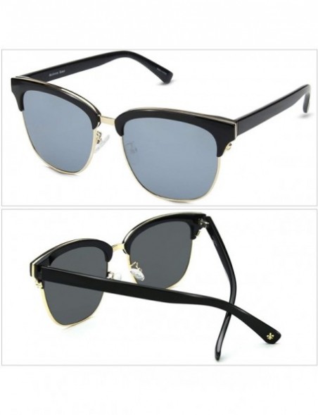 Rimless Classic Semi Rimless Half Frame Sunglasses for Women Men UV400 Protection - CC18GA7T8XU $12.10