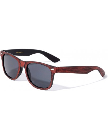 Square Carolina Classic Square Wood Sunglasses - Red - CU1975USR8W $16.08