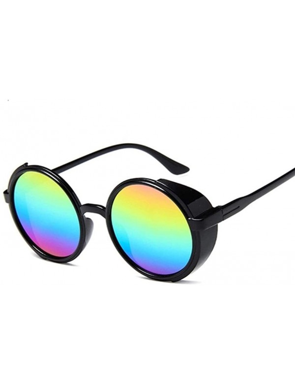 Shield Steampunk Sunglasses Goggles Plastic - Multicolored - CT198XH5OA8 $8.76