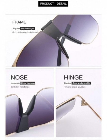 Square Unisex Oversized Square Sunglasses for Women Men UV Protection Fashion Large Frame Stylish Inspired 18418 - C1 - CK198...